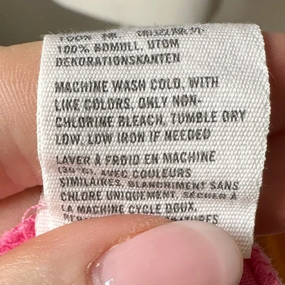 ABERCROMBIE & FITCH Vintage 100% Cotton Pink Deep Vneck Long Sleeve Size S - Picture 7 of 7